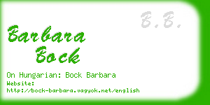 barbara bock business card